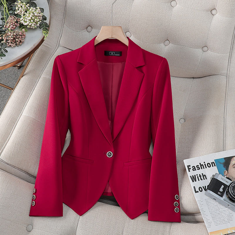 Women Formal Wear Black And White - Blazer Formal Wanita Mode Baru Mantel