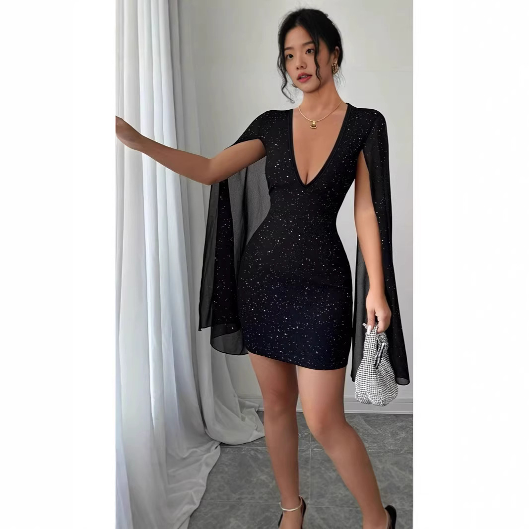 Women Formal Wear H&M - Gaun Midi Bodycon V-Neck Elegan untuk
