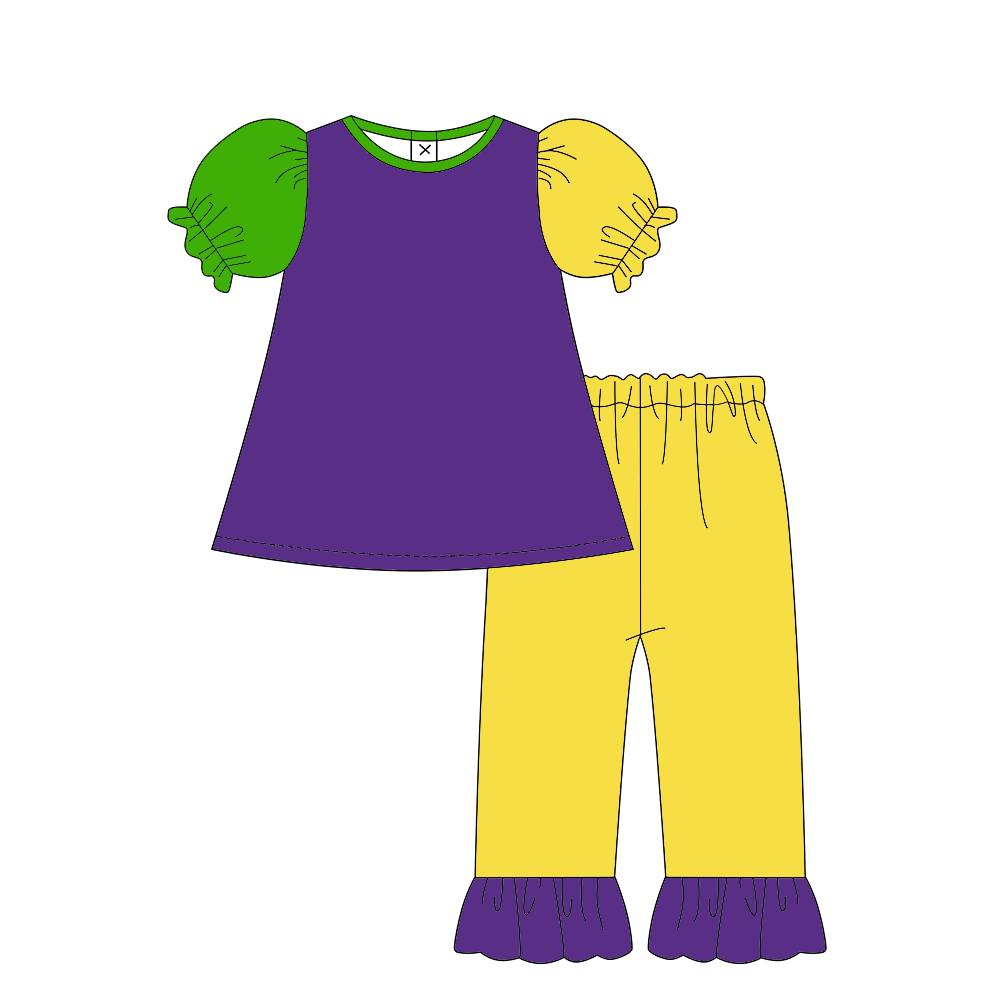 Monochrome Suit Set - Setelan anak-anak baru Mardi Gras, celana