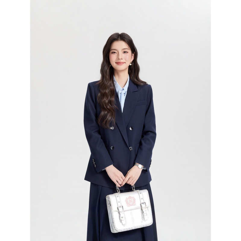Women Formal Wear For Interview - Setelan bisnis wanita warna biru navy
