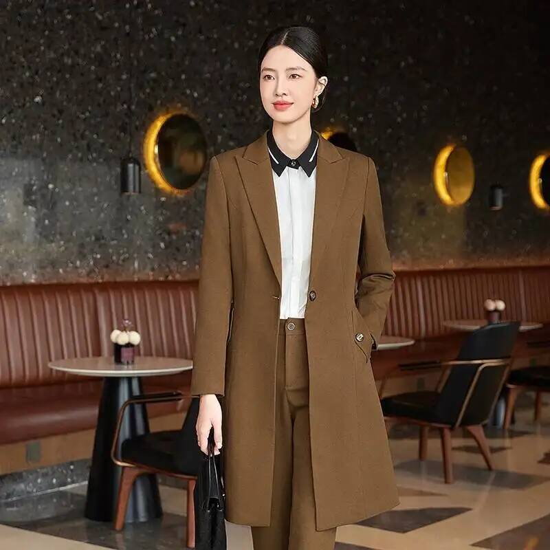 Women Formal Wear For Interview - Jaket Panjang Gaya Formal Elegan Bahan