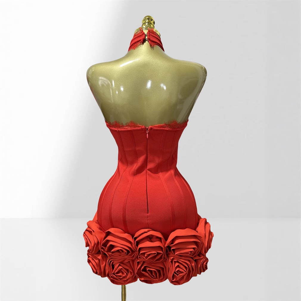 Gaun Mini Merah Model Perban S - Women Formal Wear H&M ulasan dan harga