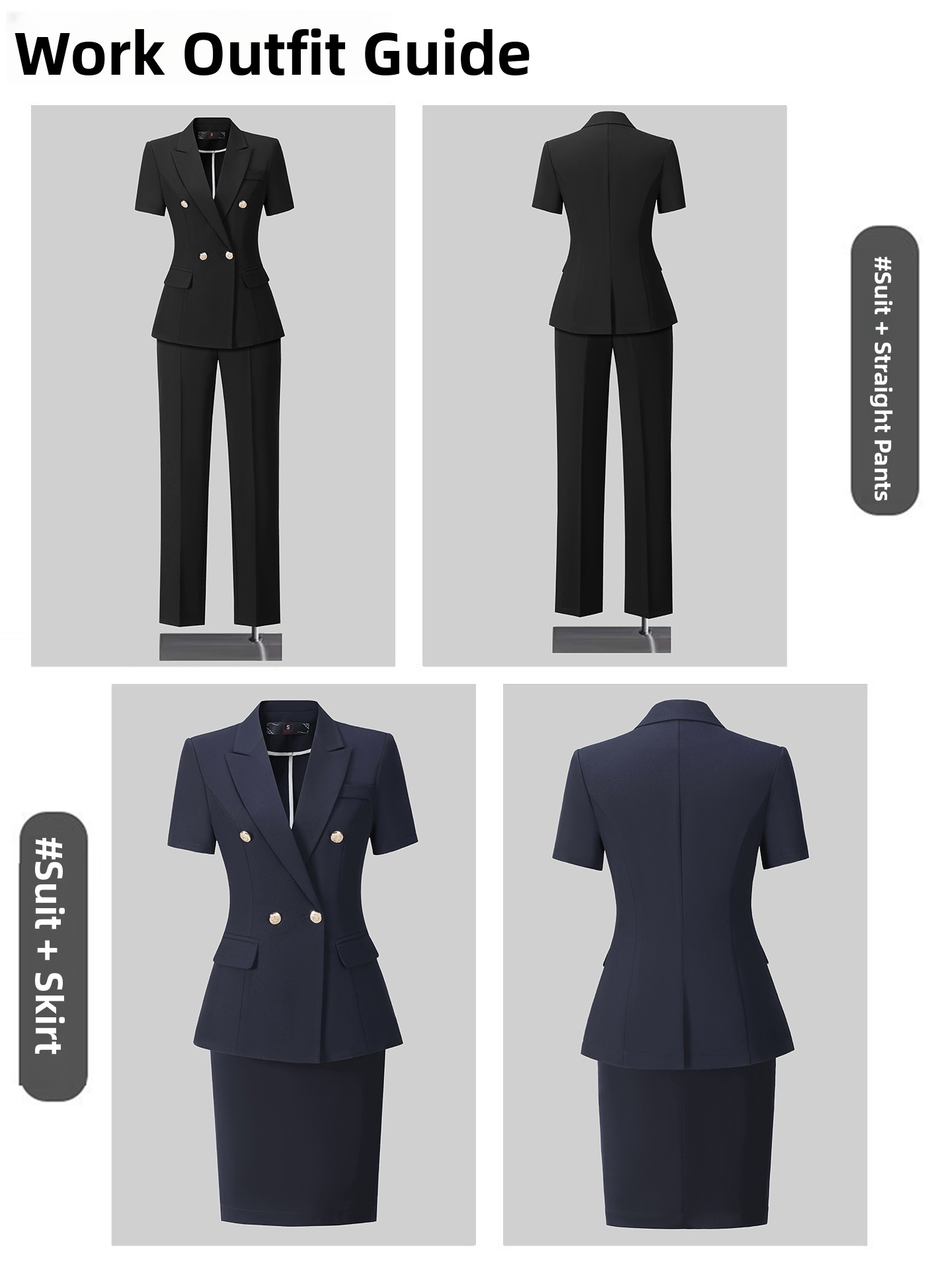 Setelan Jas Profesional Hitam  - Women Formal Wear For Interview ulasan dan harga