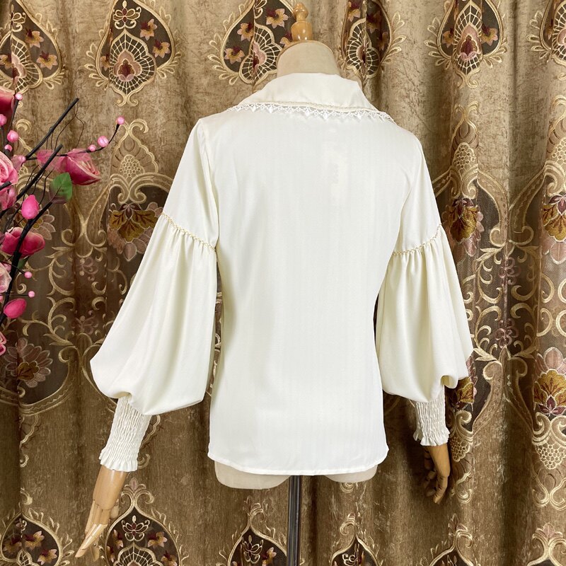 Blus Lolita dengan Kerah Manis - Women Formal Blouses For Evening Wear ulasan dan harga