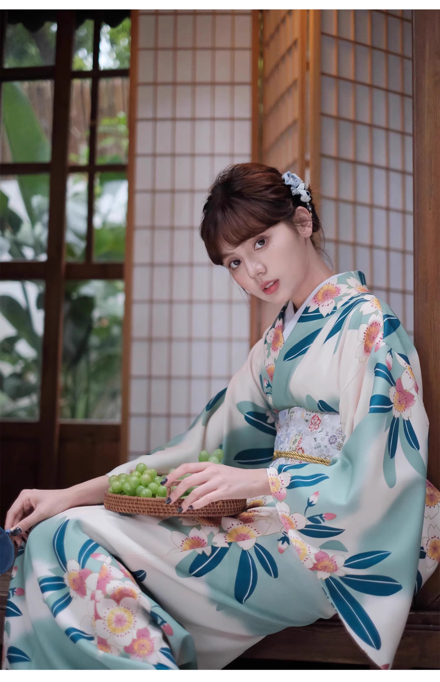 Pakaian Formal Kimono Biru Tra - Formal Wear Japan Women ulasan dan harga