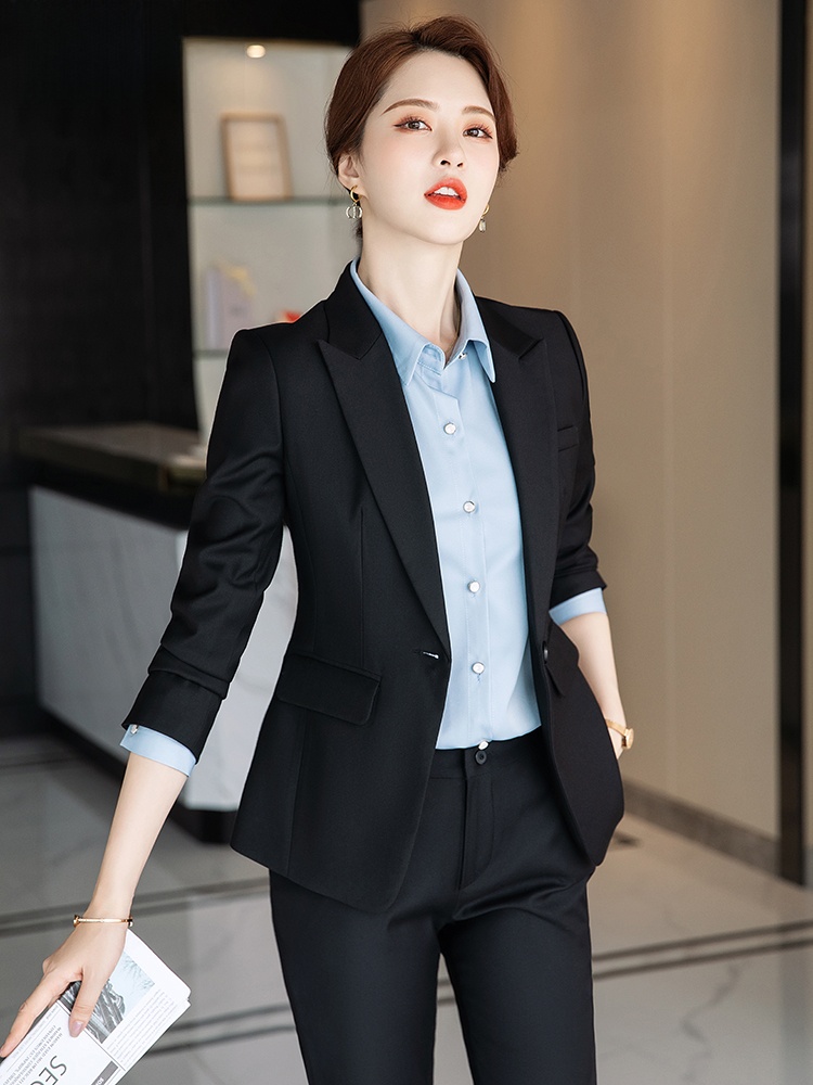 Setelan Jas Abu-abu untuk Wani - Women Formal Wear For Interview ulasan dan harga