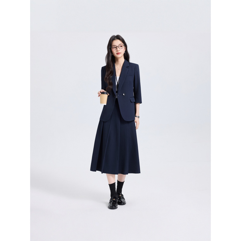 Setelan Jas Wanita Biru Dongke - Women Formal Wear For Interview ulasan dan harga