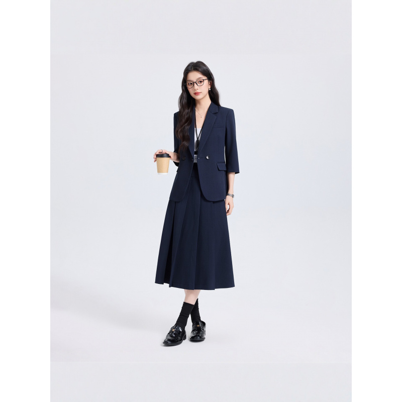 Setelan Jas Wanita Biru Dongke - Women Formal Wear For Interview ulasan dan harga