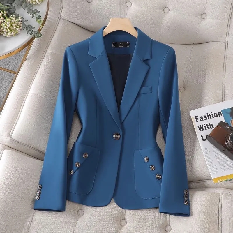 Blazer wanita lengan panjang,  - Women Formal Wear Black And White ulasan dan harga