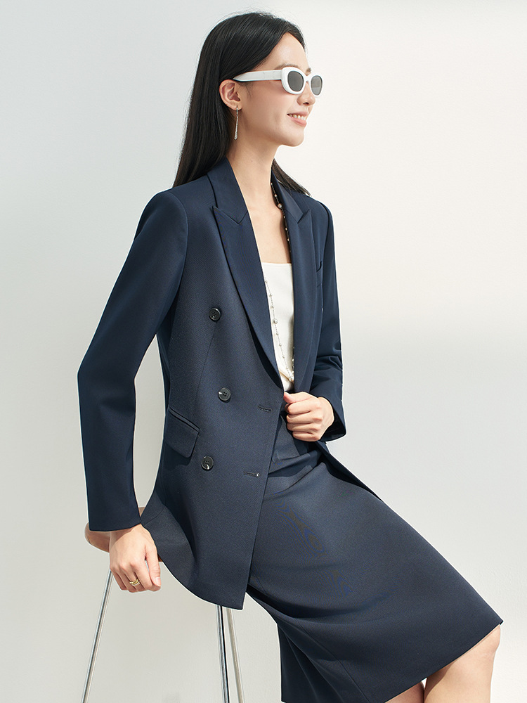 Setelan Rok Profesional Biru D - Women Formal Wear For Interview ulasan dan harga