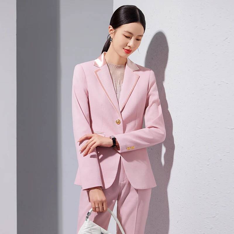 Setelan Celana Formal Pink Ele - Women Formal Wear For Interview ulasan dan harga